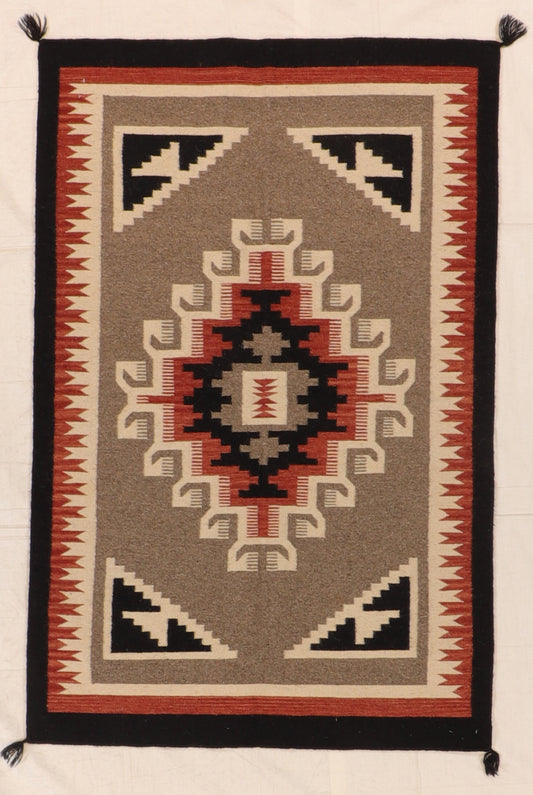 4x6 - Kilim Navajo Rectangle - Hand Knotted Rug