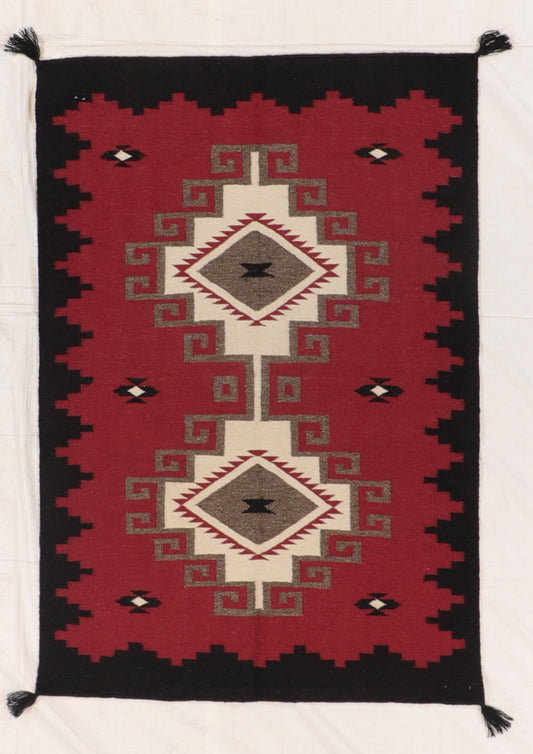 4x6 - Kilim Navajo Rectangle - Hand Knotted Rug