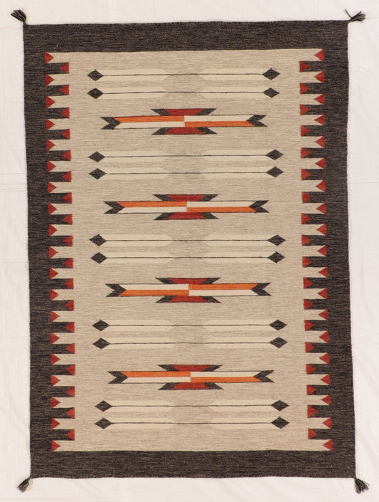 5 x 7 - Kilim Navajo Fine/Wool All Over Rectangle - Hand Knotted Rug