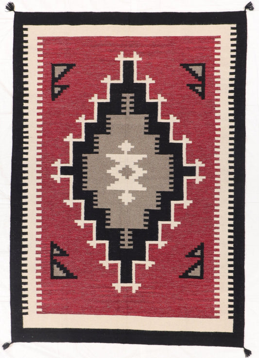 6 x 9 - Kilim Navajo Fine/Wool All Over Rectangle - Hand Knotted Rug