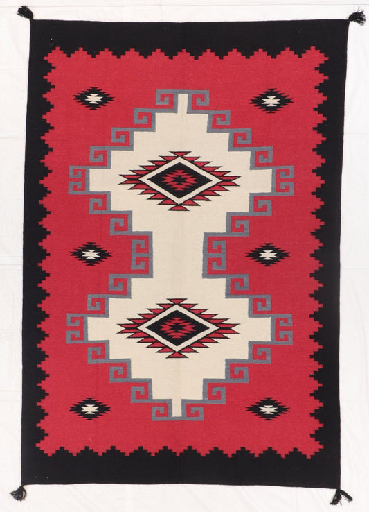 6 x 9 - Kilim Navajo Fine/Wool All Over Rectangle - Hand Knotted Rug