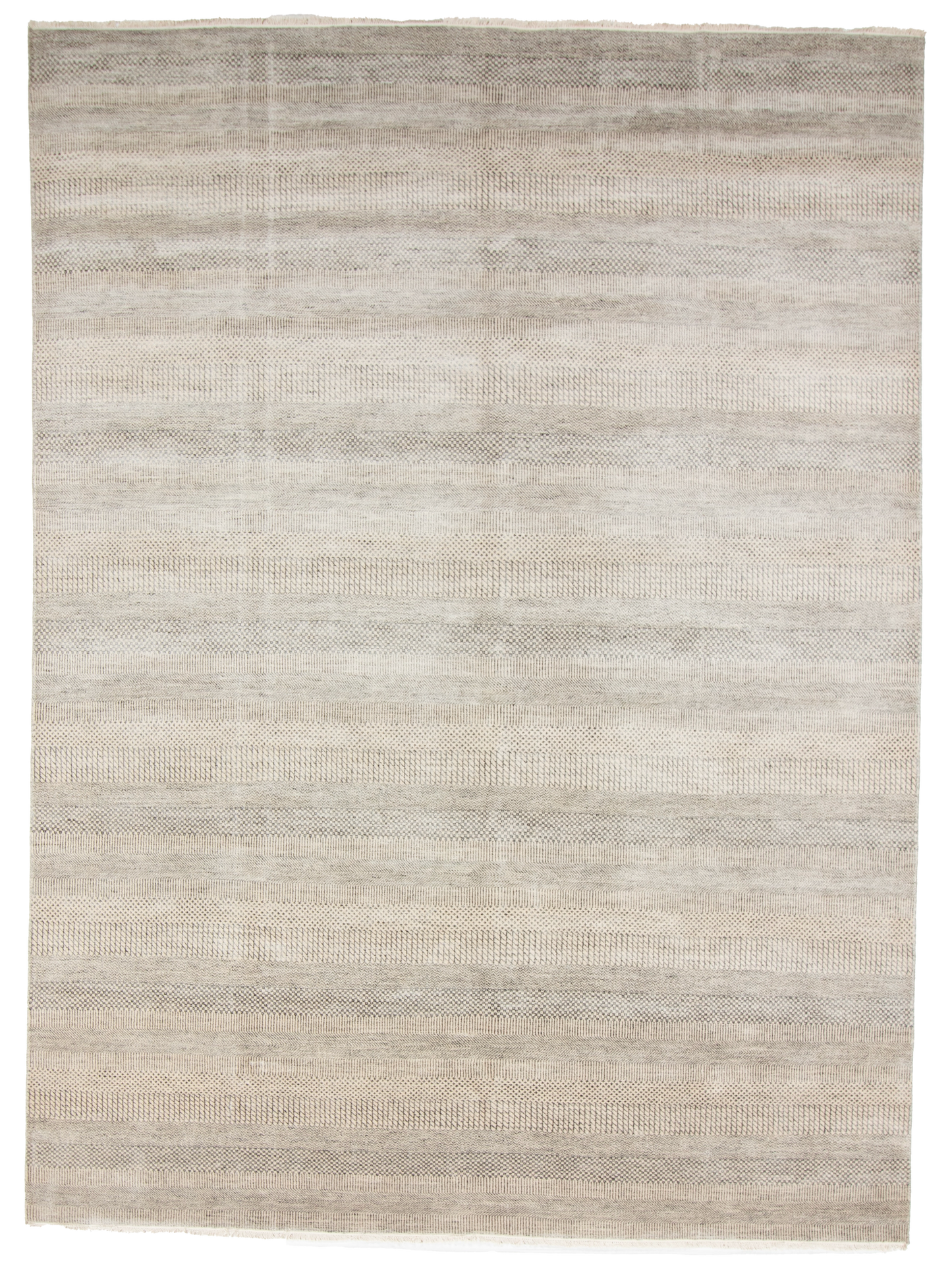 W 9 L 12.2 Modern Wool And Silk Hand-Woven All-Over Design - 66920
