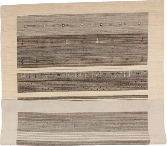 W 8.4 L 9.10 Gabbeh 100% Wool Hand-Woven All-Over Design - 67015