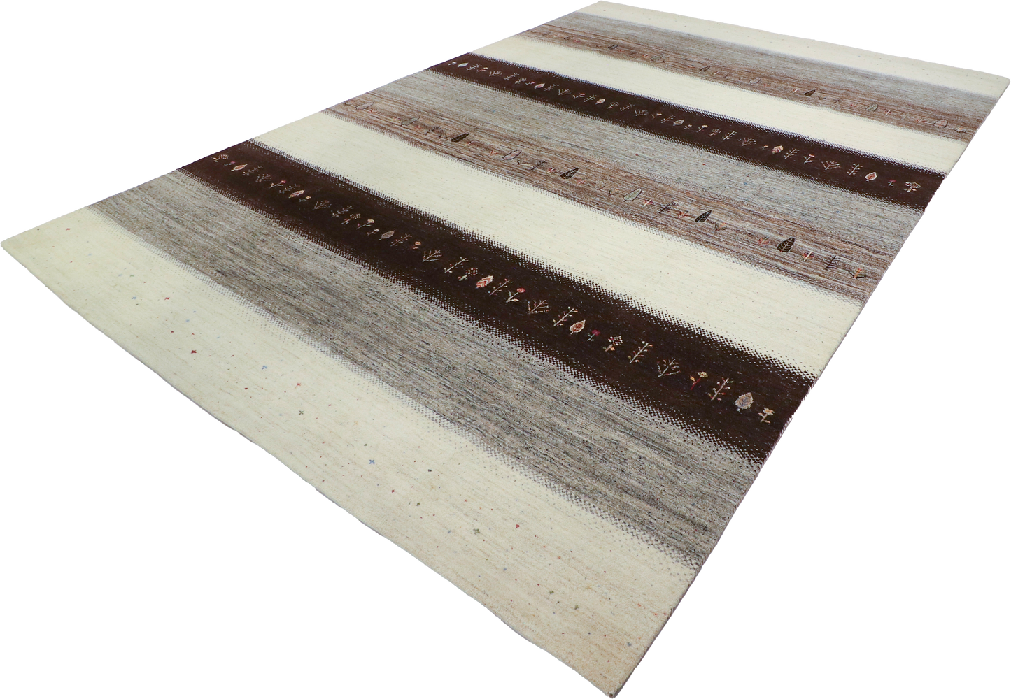 W 8.10 L 12.3 Gabbeh 100% Wool Hand-Woven All-Over Design - 67022