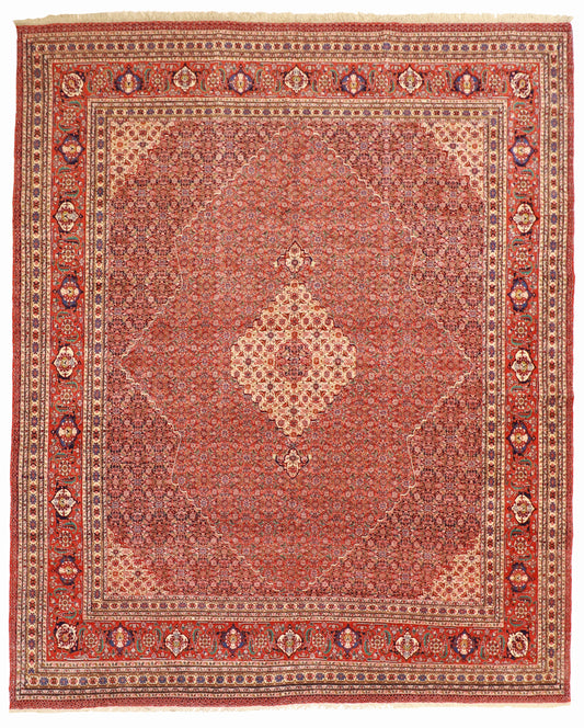 10x13 - Bijar Fine Geometric Rectangle - Hand Knotted Rug