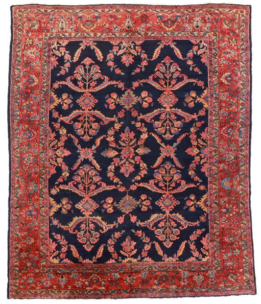9 x 12 - Mahal Antique/Wool All Over Rectangle - Hand Knotted Rug