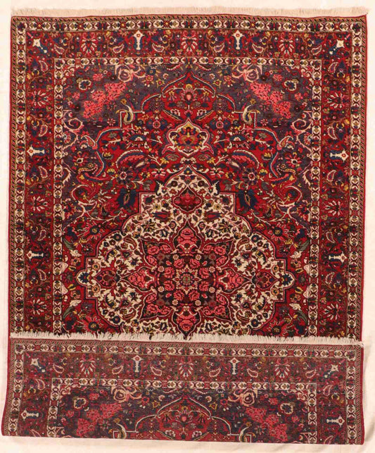 W 7 - L 10.4 - Bakhtiarie Wool Traditional Rectangle - Finest Hand-Knotted Quality Wool - 9028