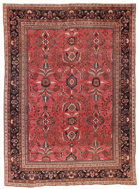 9 x 12 - Mahal Antique/Wool All Over Rectangle - Hand Knotted Rug